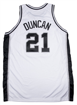 2001-02 Tim Duncan Game Used San Antonio Spurs Home Jersey
